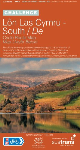 Lon Las Cymru South - Sustrans Cycle Route Map - NN8A: The Official Route Map and Information Covering the 118 or 104 Miles of the National Cycle ... or Chepstow (Sustrans National Cycle Network)