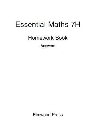 Essential Maths 7H Homework Book Answers