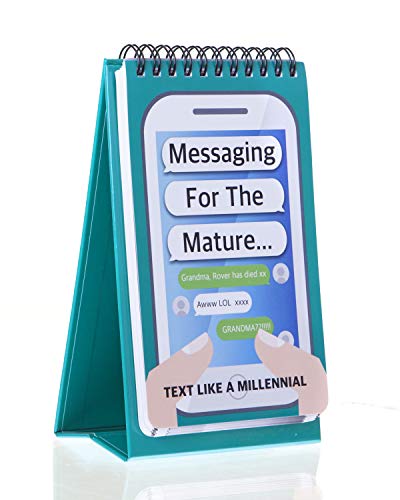 Messaging For The Mature Funny Flipbook | Joke Learn to Text Like Millennials | Humour Gift For Elderly Friends, Family or Colleagues