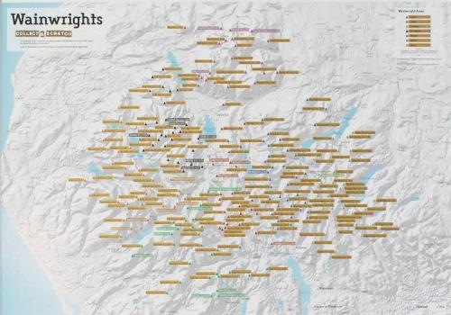 Wainwright Summits Collect and Scratch Print By Maps International