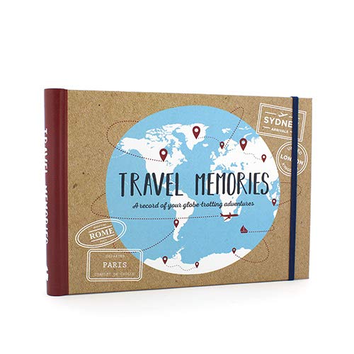 Ginger Fox 96 Page Travel Memories Scrapbook - Flexible Album For Personalisation With Fill In Text, Photos & Souvenirs