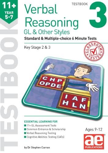 11+ Verbal Reasoning Year 5-7 GL & Other Styles Testbook 3