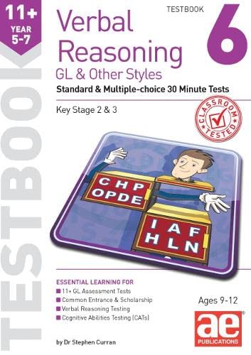 11+ Verbal Reasoning Year 5-7 GL & Other Styles Testbook 6