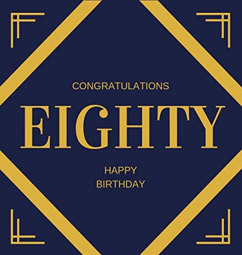 Happy 80th Birthday Guest Book (Hardcover)