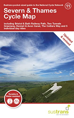 Severn & Thames Cycle Map 11 (Sustrans): Features Bristol, Bath, North East Somerset and Gloucestershire