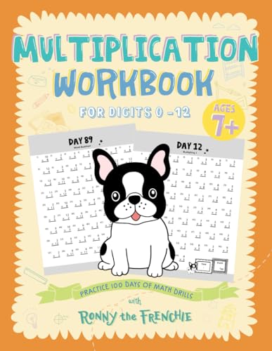 Multiplication Workbook for Digits 0 - 12