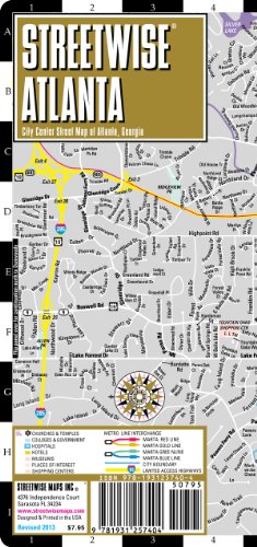 Streetwise Atlanta Map - Laminated City Center Street Map of Atlanta, Georgia