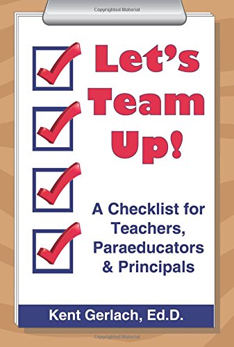 Lets Team Up A Checklist for Teachers Paraeducators  Principals