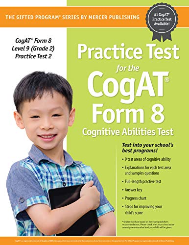 Practice Test 2 for the CogAT Form 8 exam Level 9 Grade 2 Multilevel