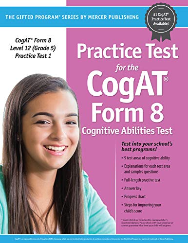 Practice Test 1 for the CogAT Form 8 exam Level 12 Grade 5