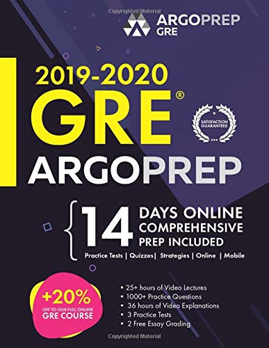 GRE    by ArgoPrep Premium GRE Prep   Days Online Comprehensive Prep Included  Videos  Strategies  Practice Tests and Quizzes