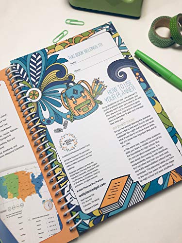 Well Planned Day, Student Planner Dazzling Doodles, July 2019 - June 2020