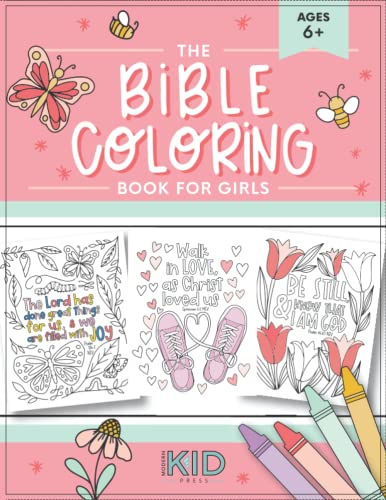 The Bible Coloring Book for Girls Color  Cute Designs of Inspirational Verses  Christian Artwork