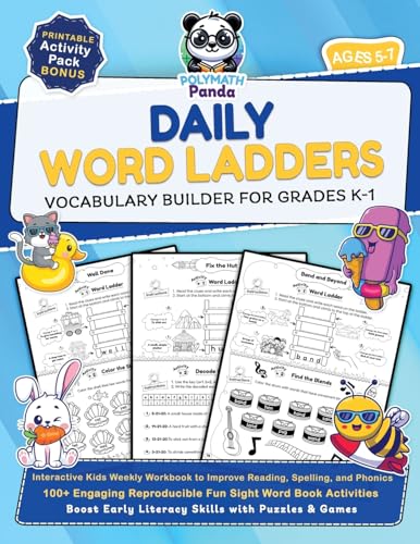 Daily Word Ladders and Vocabulary Builder for Grades K-1