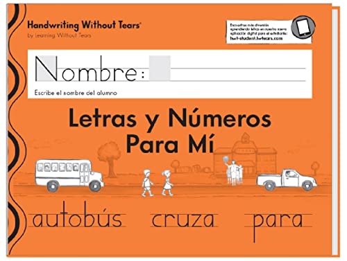 Learning Without Tears Letras y Números para Mí (Student Edition, Spanish)- Handwriting Without Tears- Kindergarten, Shapes, Letters, Numbers, Coloring- for School and Home Use