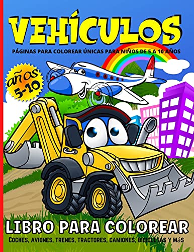 Vehiculos Libro De Colorear Para Ninos