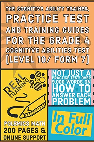 The Cognitive Ability Trainer Practice Test and Training Guides for the Grade  Cognitive Abilities Test Level  Form  Not Just a Practice Test Over  words on how to answer each problem