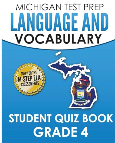 MICHIGAN TEST PREP Language & Vocabulary Student Quiz Book Grade 4