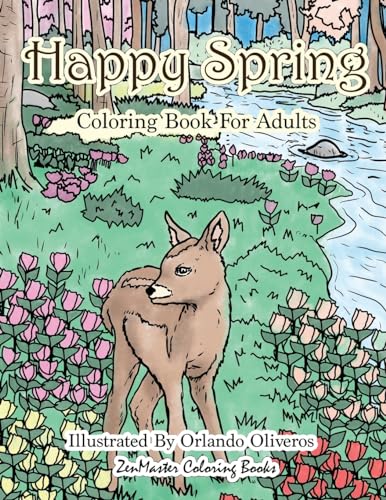 Happy Spring Coloring Book for Adults