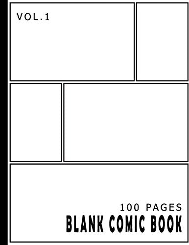 Blank Comic Book 100 Pages - Size 8.5 x 11 Inches Volume 1