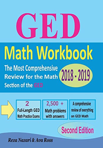 GED Math Workbook 2018 - 2019