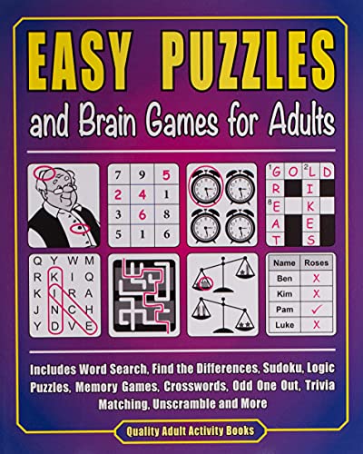 Easy Puzzles and Brain Games for Adults
