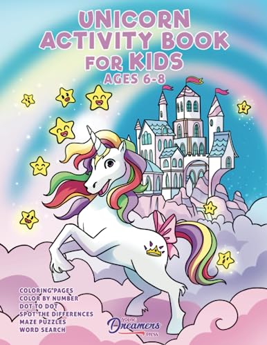 Unicorn Activity Book for Kids Ages 6-8