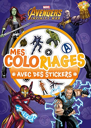 AVENGERS INFINITY WAR - Mes Coloriages avec Stickers - MARVEL