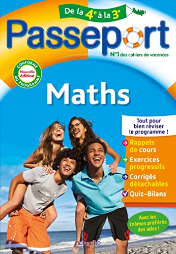 Passeport - Maths - De la 4e à la 3e - Cahier de vacances 2026