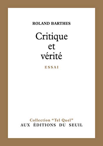 Critique Et Verite
