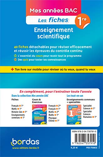 Mes années Bac - les fiches Enseignement scientifique 1re
