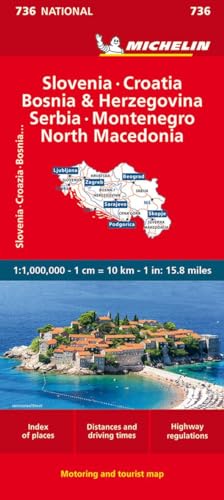 Slovenia, Croatia, Bosnia - Michelin National Map 736