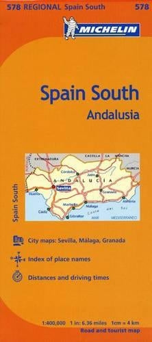 Michelin Spain: Andalucia Map 578