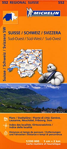 Suisse Sud-Ouest - Michelin Regional Map 552