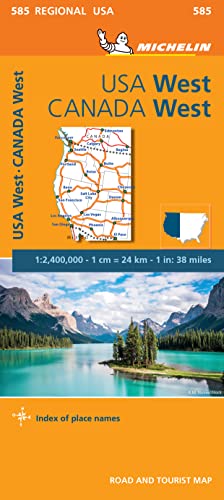 Western USA, Western Canada - Michelin Regional Map 585