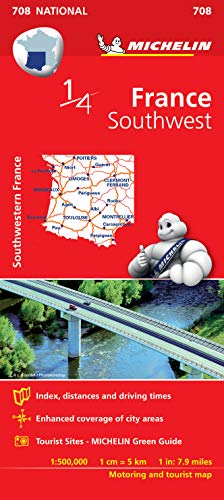 Southwestern France - Michelin National Map 708