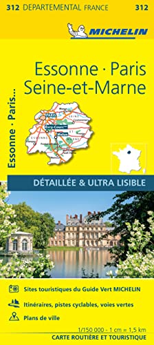 Essonne, Paris, Seine-et-Marne - Michelin Local Map 312