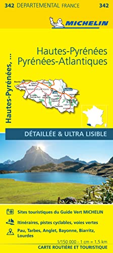 Hautes-Pyrenees Pyrenees-Atlantiques - Michelin Local Map 342