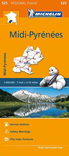 Midi-Pyrenees - Michelin Regional Map 525