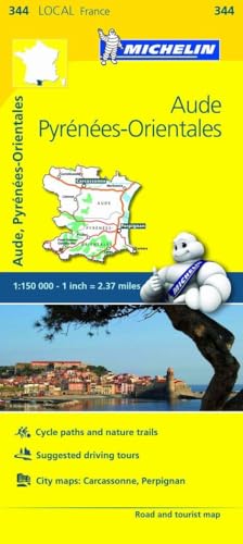 Aude, Pyrenees-Orientales - Michelin Local Map 344