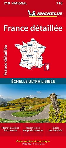 Carte Nationale France détaillée - 1/800 000