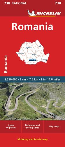 Romania - Michelin National Map 738