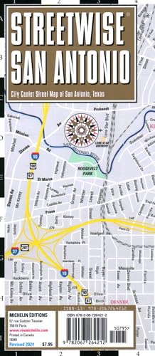 Streetwise San Antonio Map - Laminated City Center Map of San Antonio, Texas