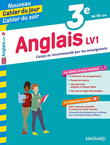 Anglais 3e - Cours, 150 exercices et aide-mémoire visuel - Nouveau Cahier du jour Cahier du soir: Conçu et recommandé par les enseignants