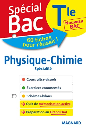 Spécial Bac Fiches Physique Chimie Tle Bac 2021: Tout le programme en 60 fiches, cours ultra-visuel, schémas-bilans, exercices, quiz et Grand oral