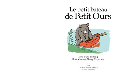 Le petit bateau de Petit Ours