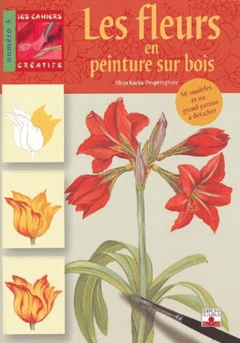 Fleurs en peinture sur bois