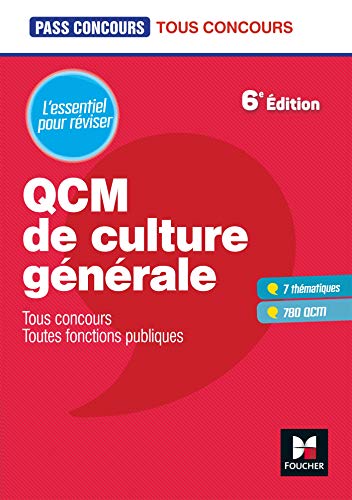 Pass'Concours - QCM de culture générale - Tous concours - Révision et entraînement: Tous concours, toutes fonctions publiques