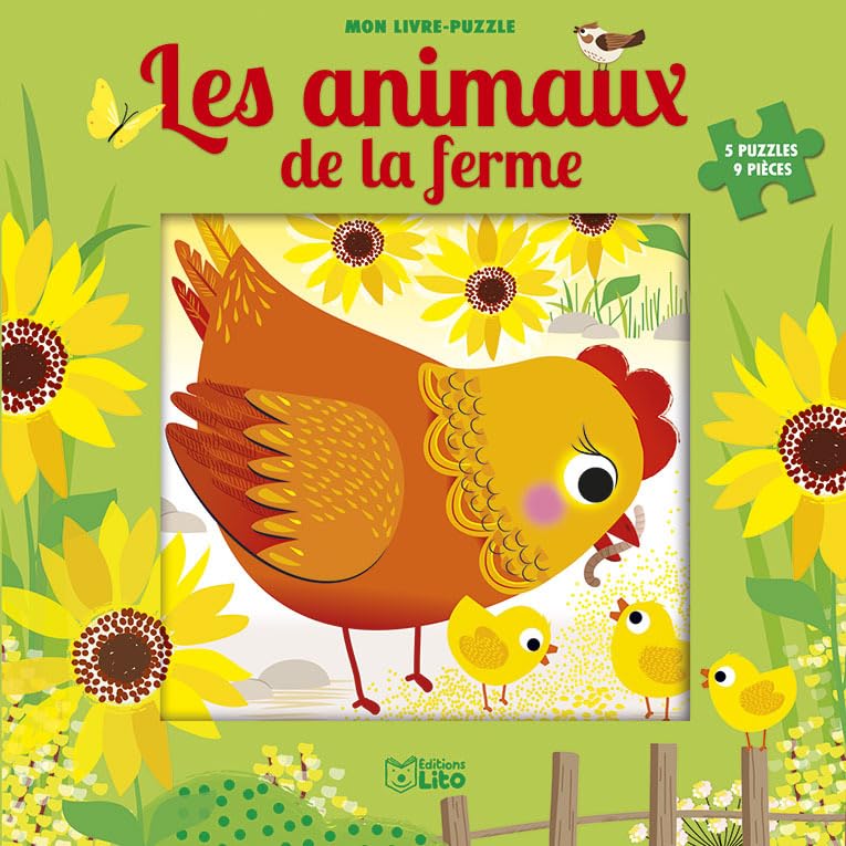 Les animaux de la ferme : 5 puzzles 9 pièces