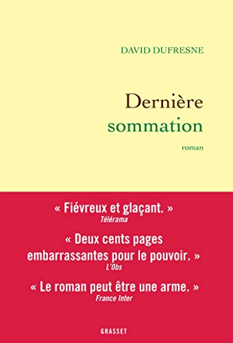 Dernière sommation: roman
